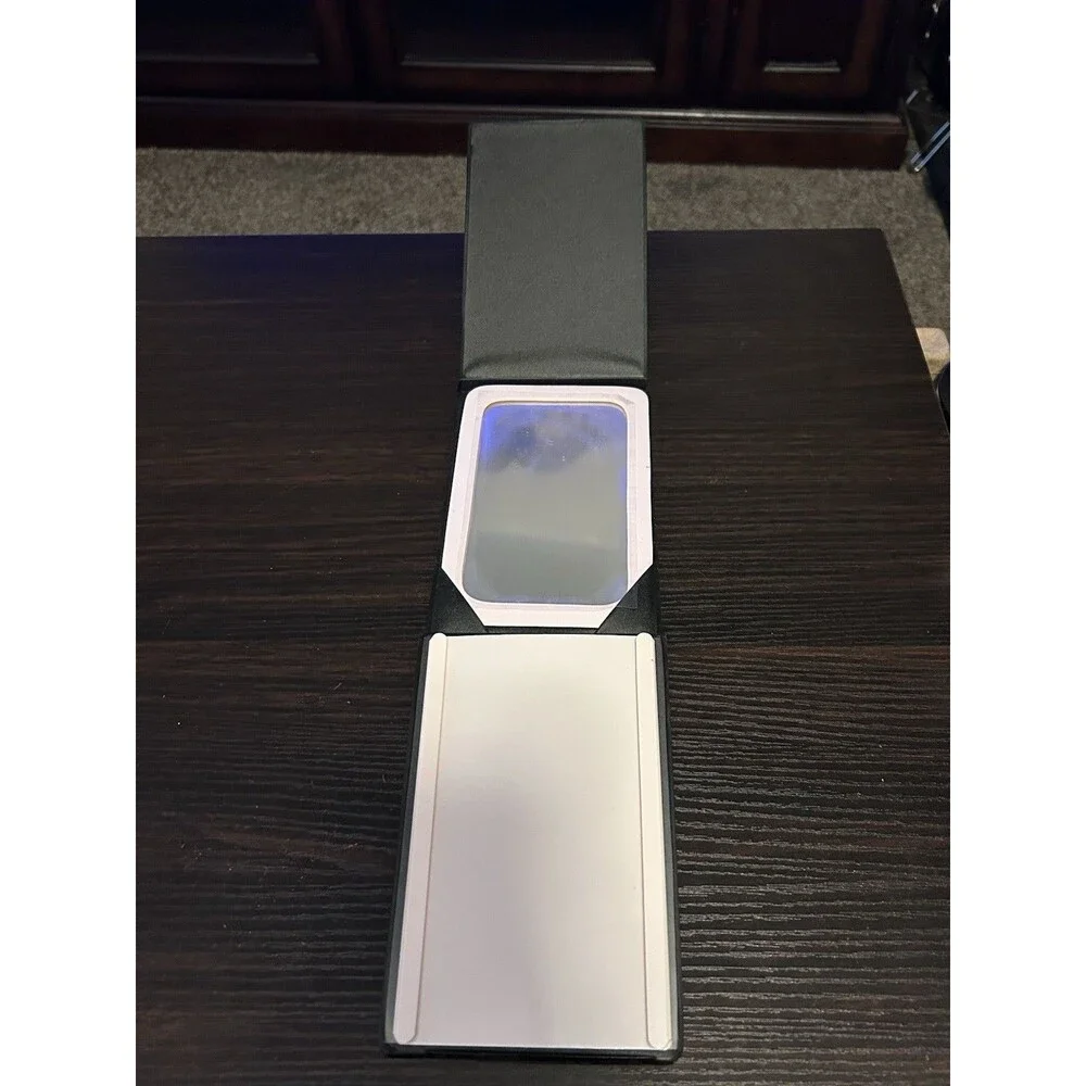 Mary Kay Folding Makeup Mirror Black Travel Vanity Tabletop Stand Mirror Compact